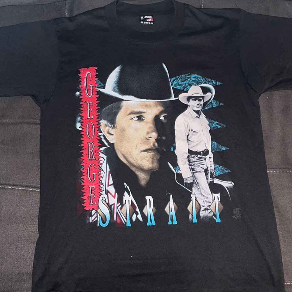 Vintage, single stitch, George strait shirt